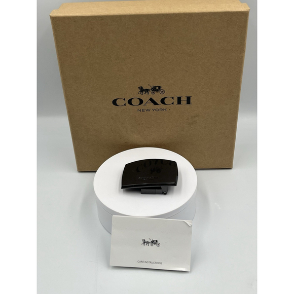 Coach Plaque Belt Buckle Gunmetal Color NEW IN THE BOX SEE No Belt Silver main image 10